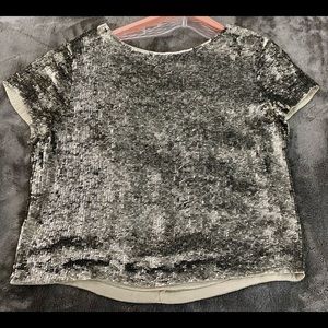 Alice+Olivia Gold Sequin T-shirt